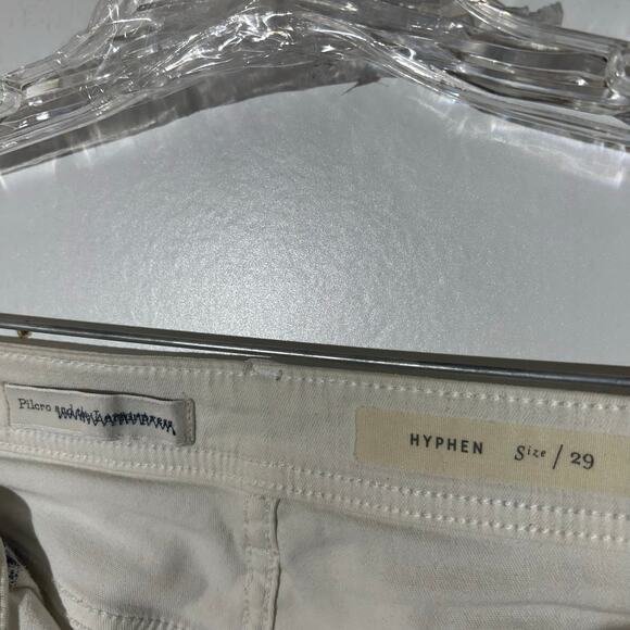 Anthropologie Pilcro & the Letterpress Hyphen White 5 Pocket Jean Pants Women 29 - Picture 3 of 7